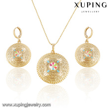 63891- Xuping Round Shape African jewelry sets Jewelry Fashion With 18K Gold